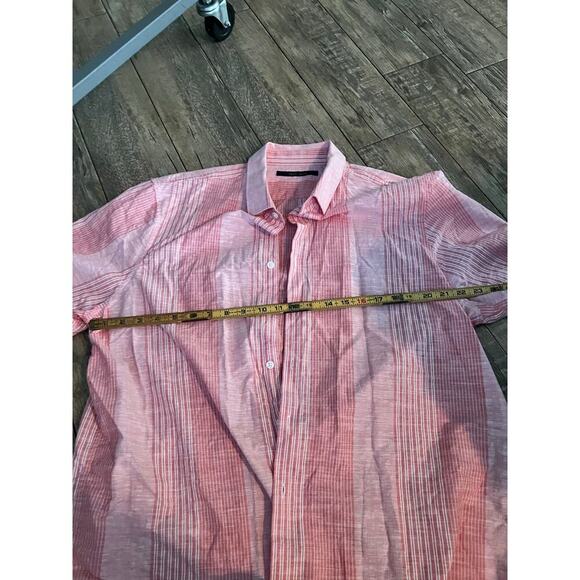 Perry Ellis Men's Salmon Pink Portfolio City Fit Button-down Shirt Size XXL - Picture 5 of 5